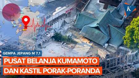 Penampakan Gempa Jepang Runtuhkan Mal, Kastil Yatsushiro Dan Kumamoto