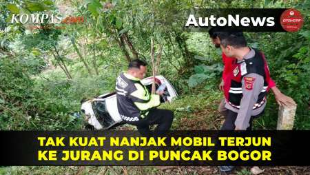 Diduga Tak Kuat Nanjak, Mobil Terjun Ke Jurang Di Puncak Bogor