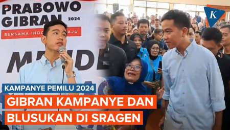 Kampanye Pertama di 2024, Gibran Blusukan ke Sragen