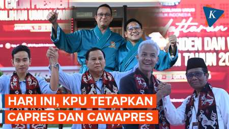 Hari Ini KPU Tetapkan Daftar Pasangan Capres dan Cawapres Pemilu 2024