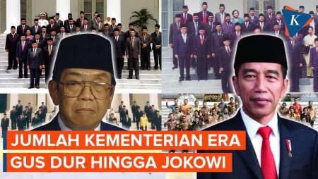 Jumlah Kementerian Zaman Gus Dur hingga Jokowi, Era Megawati Paling…