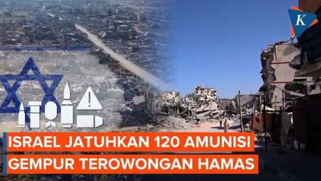 Israel Kembali Serang Gaza, Jatuhkan 120 Amunisi Gempur Terowongan Hamas