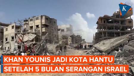 Penampakan Hancurnya Kota Khan Younis Gaza Setelah 5 Bulan Perang Israel-Hamas