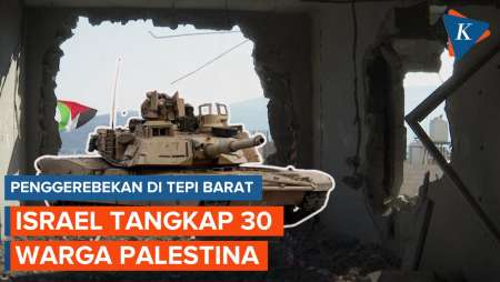 Israel Tangkap 30 Warga Palestina dalam Serangan Militer di Tepi Barat