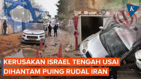 Kondisi Israel Tengah Setelah Puing Rudal Iran Hantam Permukiman