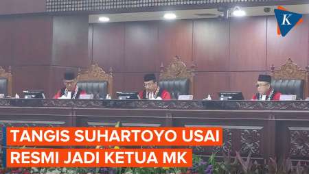 Suhartoyo Menangis Saat Pidato Usai Dilantik Jadi Ketua MK