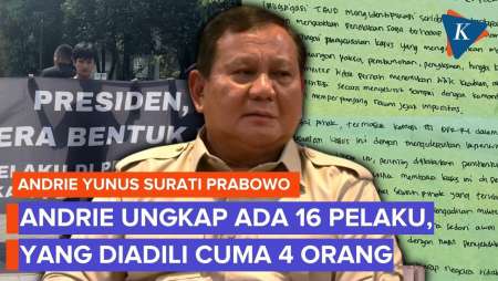 Isi Surat Andrie Yunus Ke Prabowo: Ada 16 Pelaku Lapangan, Pengungkapan Tak Serius