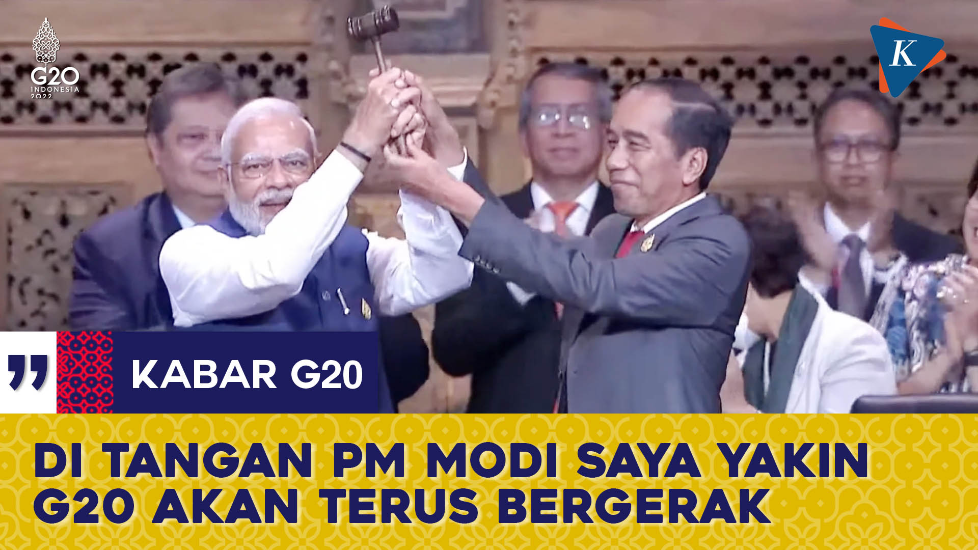 Jokowi Resmi Serahkan Presidensi G20 ke India