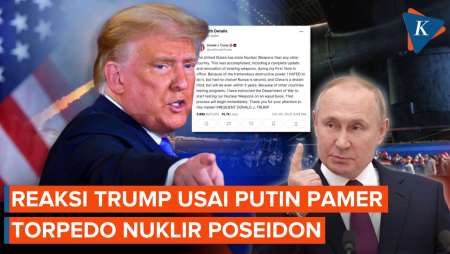 Reaksi Trump Setelah Putin Pamer Senjata Nuklir Baru, Beri Perintah Departemen Perang