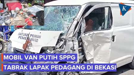 Mobil SPPG Tabrak Lapak Pedagang Di Bekasi, 4 Orang Terluka, Kendaraan Ringsek