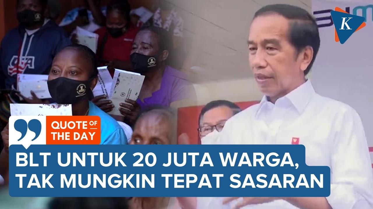 Jokowi Bilang BLT BBM Tak Mungkin 100 Persen Tepat Sasaran