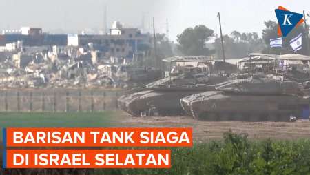 Tank-tank Bersiaga di Selatan Israel Saat Militer Fokus Serangan Darat di Khan Younis