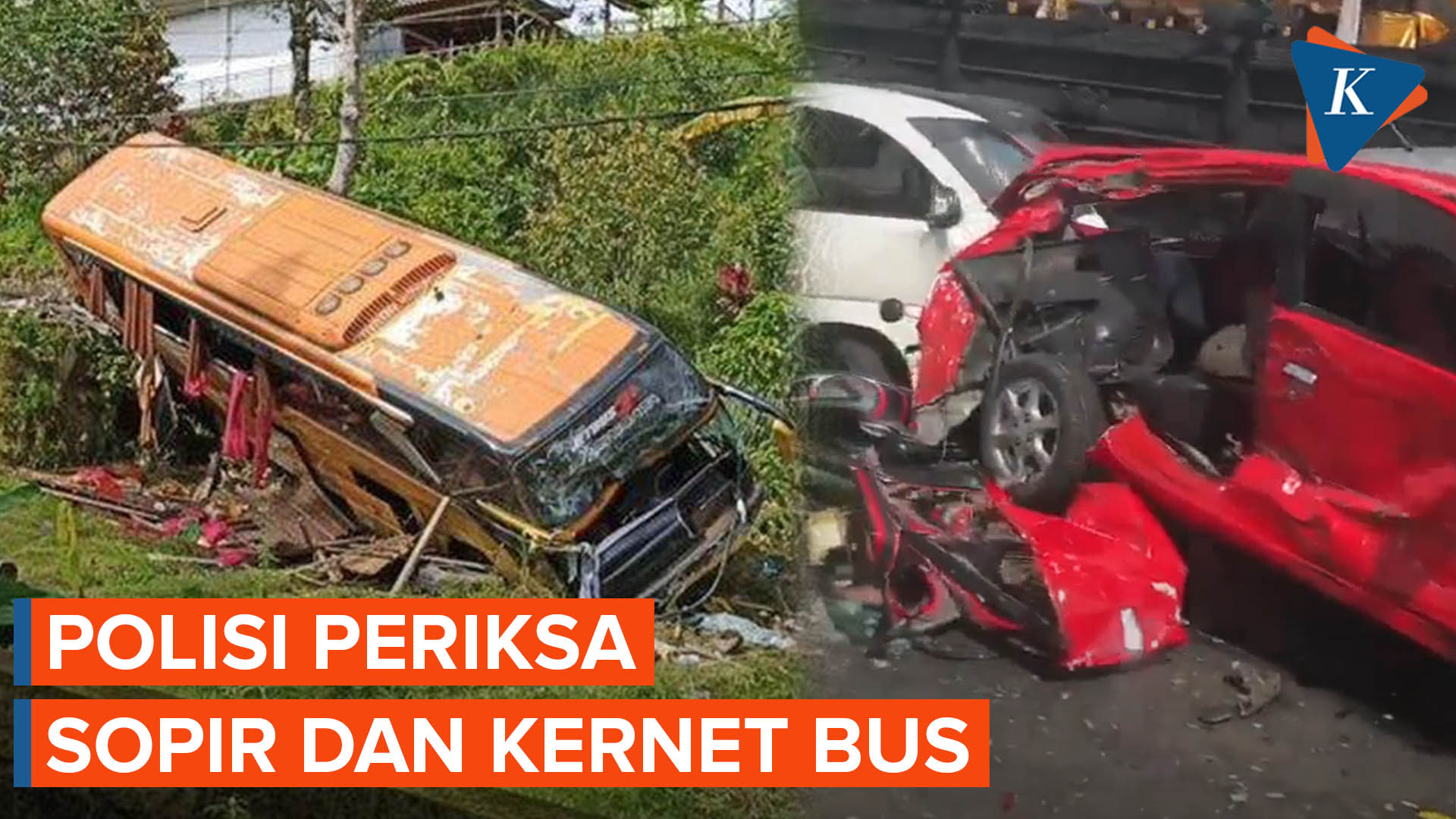 Polisi Periksa Sopir dan Kernet Bus yang Tabrak 12 Kendaraan di Tabanan Bali