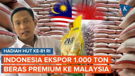 Hadiah HUT Ke-81 RI, Indonesia Ekspor 1.000 Ton Beras Premium Ke Malaysia