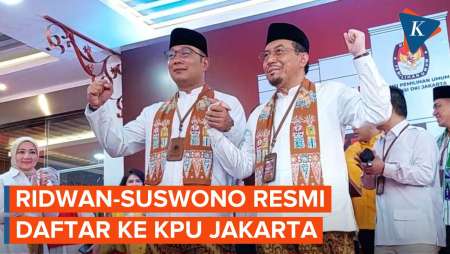 [FULL] Daftar ke KPU Jakarta, Ridwan Kamil-Suswono: Nama Kami 