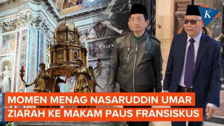 Momen Menag Nasaruddin Umar Ziarah Ke Makam Paus Fransiskus