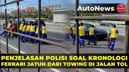 Polisi Jelaskan Kronologi Ferrari Jatuh dari Towing di Jalan Tol