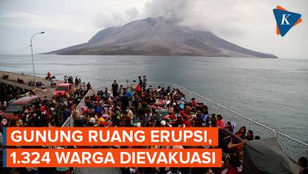 Gunung Ruang Erupsi, 1324 Warga Dievakuasi dari Pulau Tagulandang
