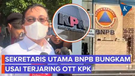 Momen Sekretaris Utama BNPB Bungkam Usai Terjaring OTT KPK