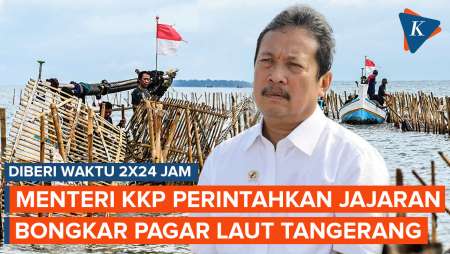 Menteri KKP Perintahkan Anak Buahnya Bongkar Pagar Laut Tangerang dalam 2x24 Jam