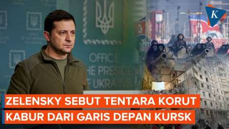 Zelensky Sebut Tentara Korut Melarikan Diri dari Garis Depan Kursk Rusia