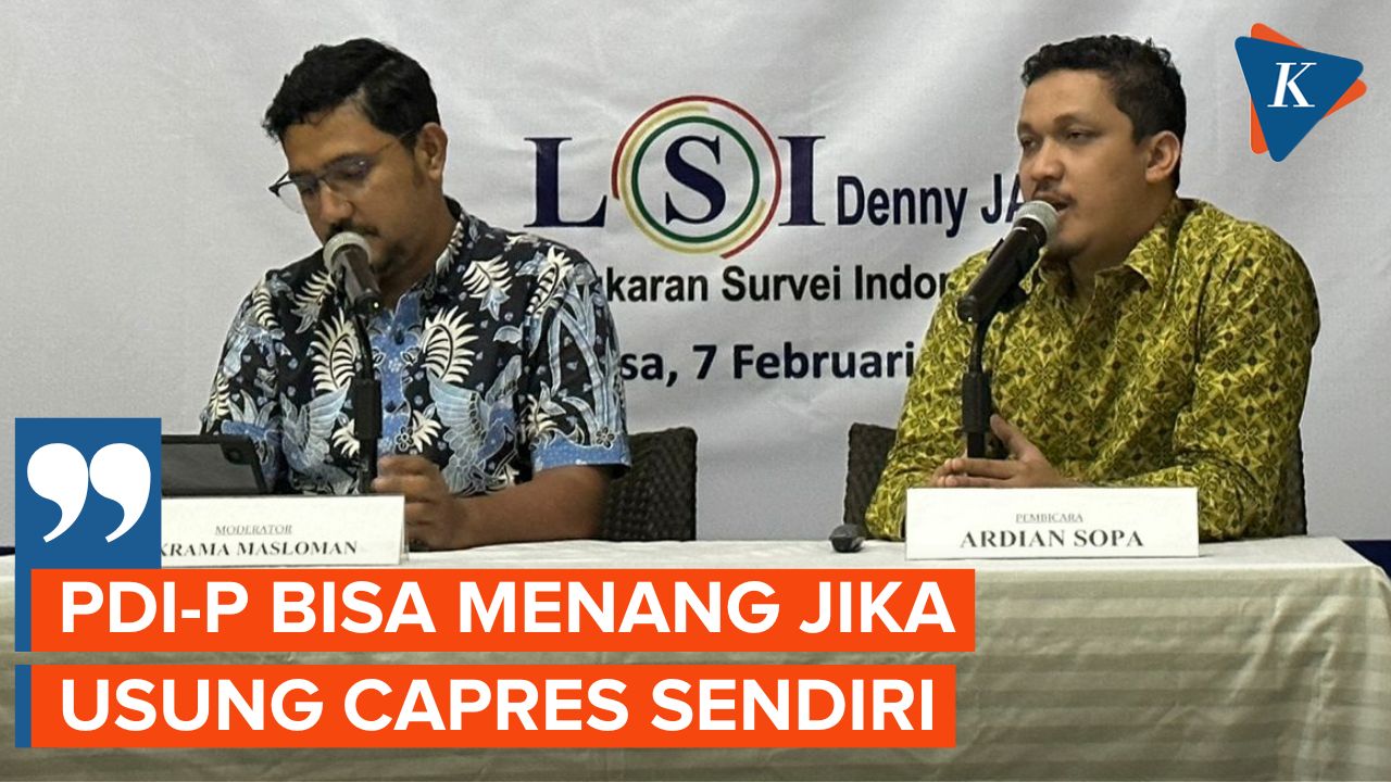 Survei LSI Denny JA: PDIP Bisa Hattrick Menang Pemilu jika Usung Capres Sendiri