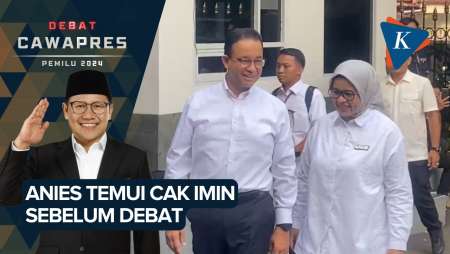 Momen Anies dan Istri Temui Cak Imin Sebelum Debat Cawapres