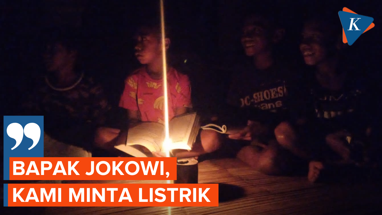 Akui Lelah Belajar Pakai Lampu Pelita, Anak-Anak di Sikka Minta Listrik kepada Jokowi