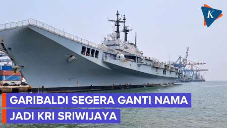 Garibaldi Masih Kapal Induk Italia, Ganti Nama KRI Sriwijaya dan Bendera pada 24 September