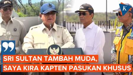 Momen Prabowo Puji Sultan HB X: Tambah Muda, Saya Kira Kapten Pasukan Khusus