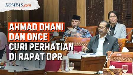 Momen Dhani-Once Duduk Berdampingan di DPR, Nyanyikan Lagu Dewa