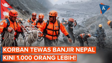 Korban Tewas Banjir Bandang Nepal Capai 1.003 Orang, 17 Jenazah Ditemukan Di India