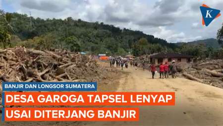 Penampakan Desa Garoga Tapsel Lenyap Disapu Banjir, Tersisa Kayu Gelondongan