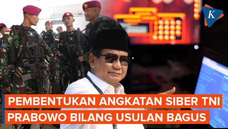 Prabowo Dukung Usulan Pembentukan Angkatan Siber di TNI