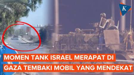 Puluhan Tank Israel dan Kendaraan Lapis Baja Masuk ke Gaza, Serang Mobil-mobil