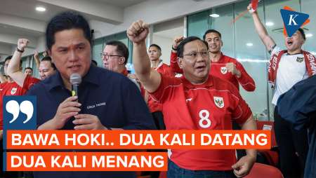 Erick Thohir: Kehadiran Prabowo Bawa Keberuntungan bagi Timnas Indonesia