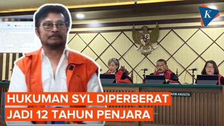 Hukuman Syahrul Yasin Limpo Diperberat Jadi 12 Tahun Penjara