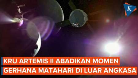 Penampakan Gerhana Matahari Dari Luar Angkasa Diabadikan Kru Artemis II NASA