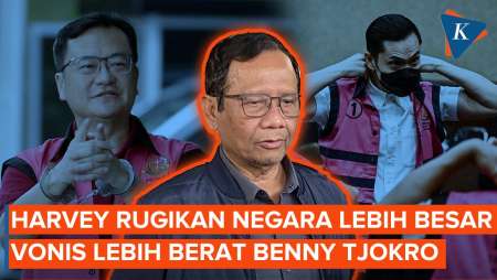 Beda Jauh! Mahfud MD Bandingkan Vonis Seumur Hidup Benny Tjokro dengan Harvey