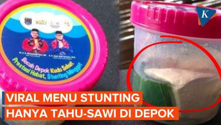 Viral Menu Cegah Stunting di Depok Hanya Tahu-Sawi, Tak Sesuai Anggaran Rp 4,4 M