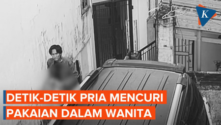 Pria Ini Terekam CCTV Mencuri Pakaian Dalam Wanita di Indekos