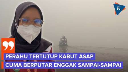 Perahu Tenaga Medis Nyasar Akibat Tertutup Kabut Asap Kalimantan