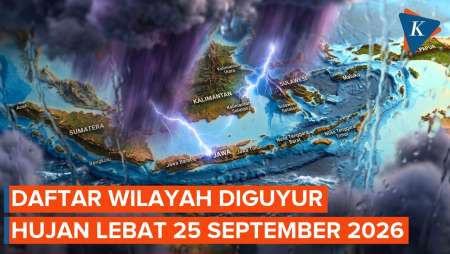 BMKG Peringatkan Hujan Lebat Besok 25 September 2026