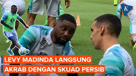 Latihan Perdana Levy Madinda di Persib, Langsung Akrab dengan Alberto Rodriguez