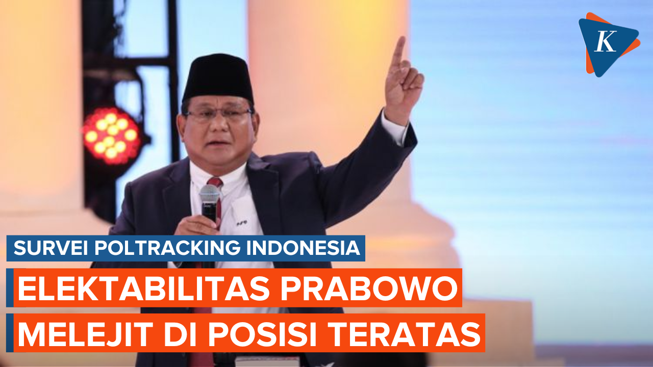 Survei Poltracking: Elektabilitas Prabowo Teratas Bersaing Ketat dengan Ganjar