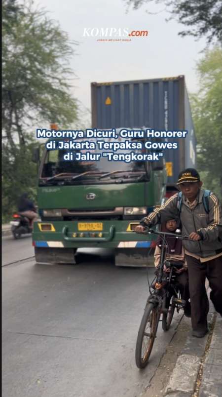 Motornya Dicuri, Guru Honorer Di Jakarta Terpaksa Gowes Di Jalur "Tengkorak"