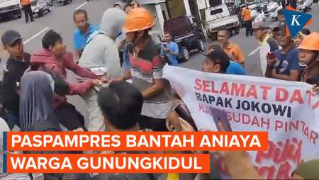 Paspampres Bantah Aniaya Warga yang Bentangkan Spanduk Saat Jokowi di Gunungkidul