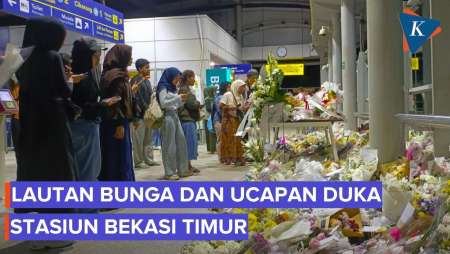 Banjir Bunga Dan Doa Di Stasiun Bekasi Timur, Kenang Korban Tragedi KRL 