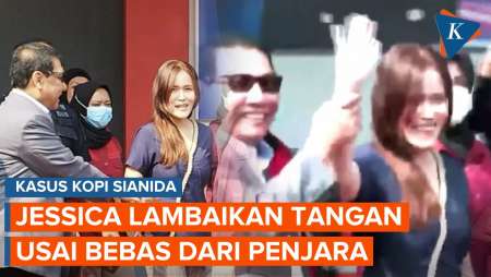 Momen Jessica Wongso Bebas dari Penjara, Tersenyum Sambil Lambaikan Tangan