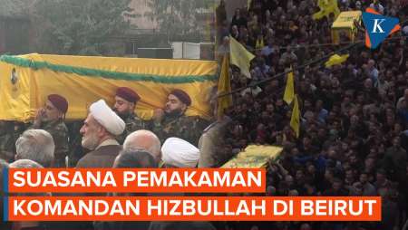 Ribuan Pelayat Padati Pemakaman Komandan Hizbullah Yang Tewas Diserang Israel